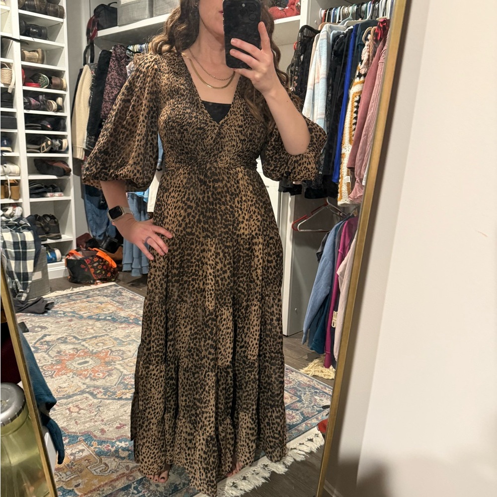 ASOS Leopard Print Maxi Dress sz 2